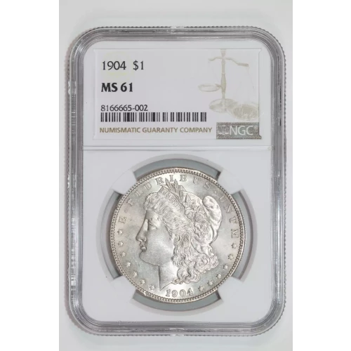 1904 MORGAN DOLLAR NGC MS61