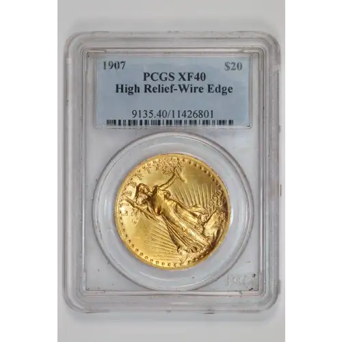 1907 $20 High Relief, Wire Edge (2)