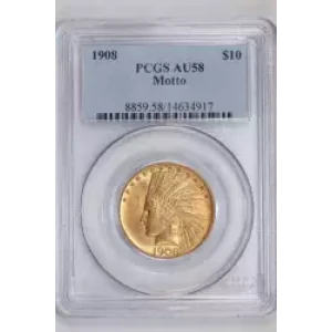 1908 $10 Motto