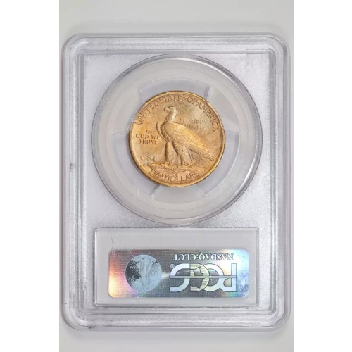 1911-S $10 GOLD INDIAN EAGLE PCGS MS62 - VERY RARE DATE!  (2)