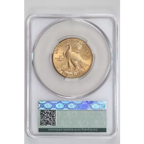 1912-S $10 GOLD INDIAN EAGLE CACG MS62 - PQ & LOOKS NICER!