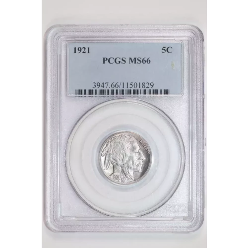 1921 BUFFALO NICKEL PCGS MS66 (2)