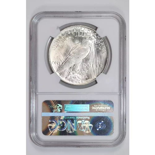 1922 PEACE DOLLAR NGC MS62 KENNEDY COLLECTION (2)