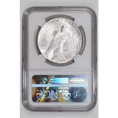 1922-S PEACE DOLLAR NGC MS62 KENNEDY COLLECTION (2)