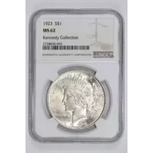 1923 PEACE DOLLAR NGC MS62 KENNEDY COLLECTION