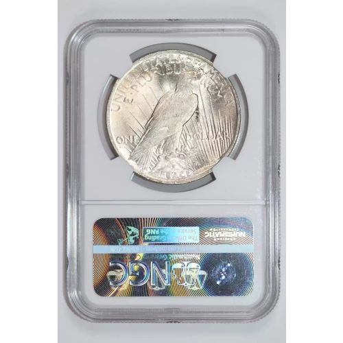 1923 PEACE DOLLAR NGC MS62 KENNEDY COLLECTION (2)