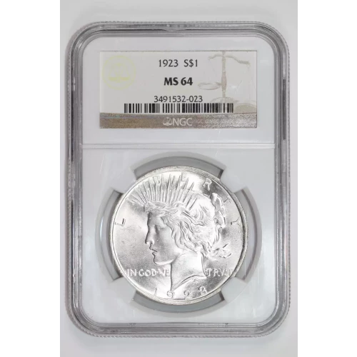 1923 PEACE DOLLAR NGC MS64