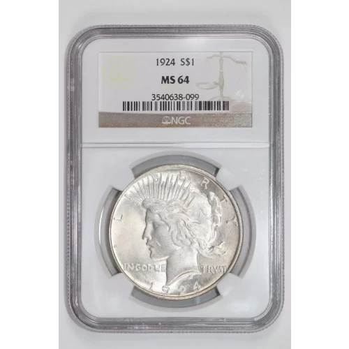 1924 PEACE DOLLAR NGC MS64 (2)