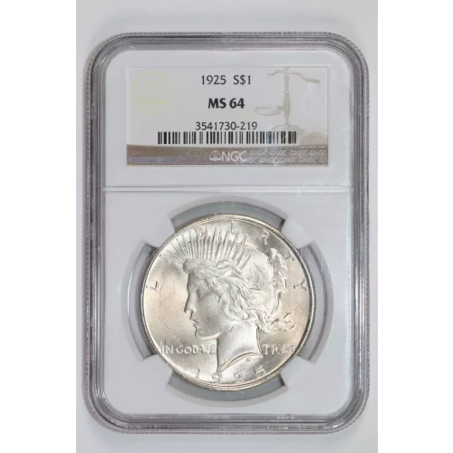 1925 PEACE DOLLAR NGC MS64 (2)