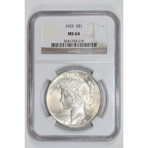 1925 PEACE DOLLAR NGC MS64 (2)