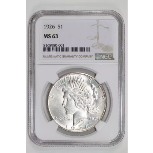 1926 PEACE DOLLAR NGC MS63