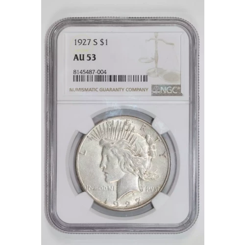 1927-S PEACE DOLLAR NGC AU53 (2)