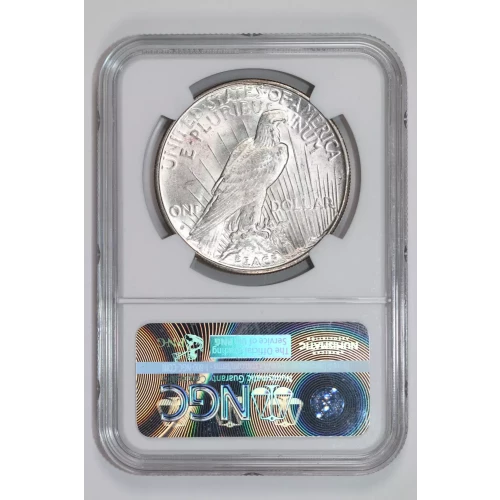 1927-S PEACE DOLLAR NGC MS62 KENNEDY COLLECTION (2)