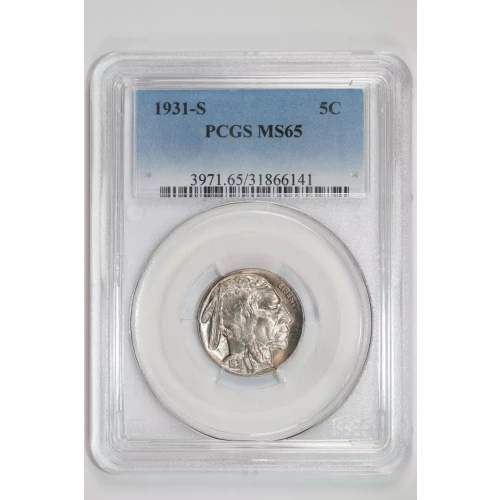 1931-S BUFFALO NICKEL PCGS MS65 (2)