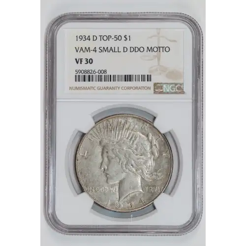 1934 D VAM-4 SMALL D DDO MOTTO