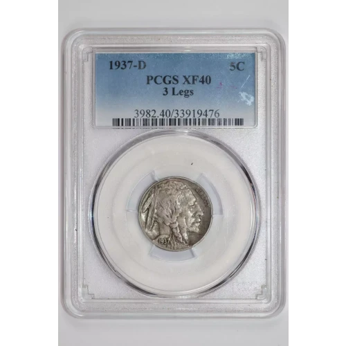 1937-D 5C 3 Legs