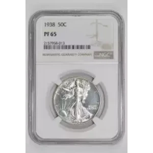 1938 PROOF WALKING LIBERTY HALF DOLLAR NGC PR65 - VERY PQ!