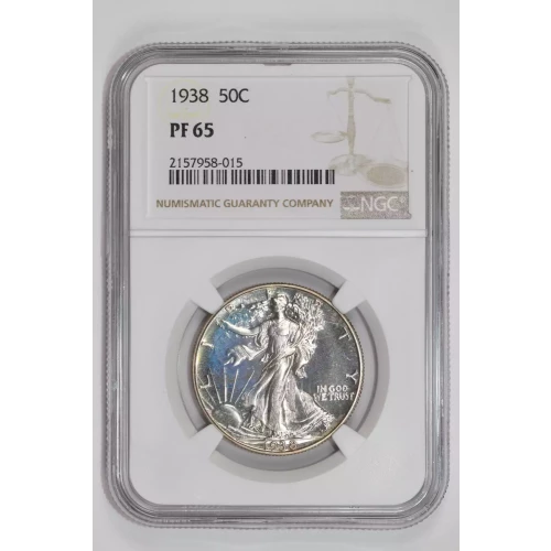 1938 PROOF WALKING LIBERTY HALF DOLLAR NGC PR65 - VERY PQ!