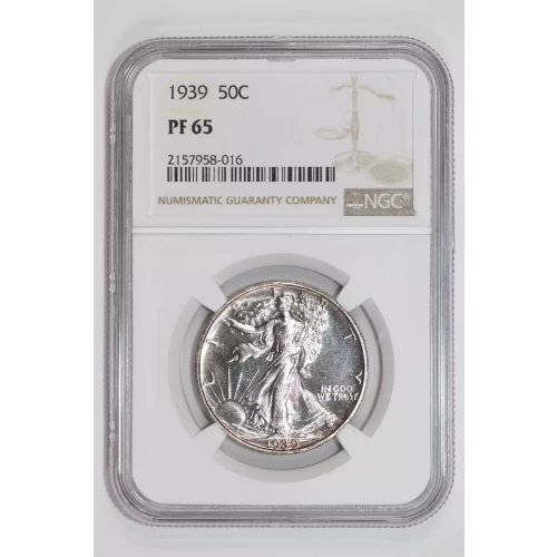 1939 PROOF WALKING LIBERTY HALF DOLLAR NGC PR65 - PQ!