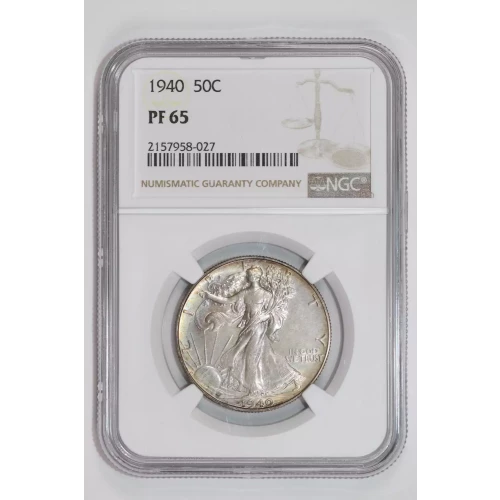 1940 PROOF WALKING LIBERTY HALF DOLLAR NGC PR65 (2)