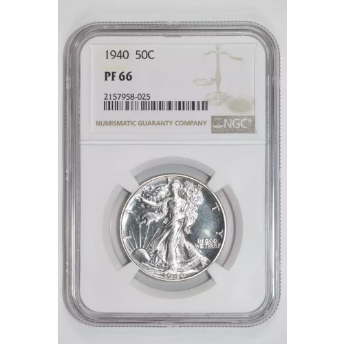 1940 PROOF WALKING LIBERTY HALF DOLLAR NGC PR66 - PQ, WHITE COIN!