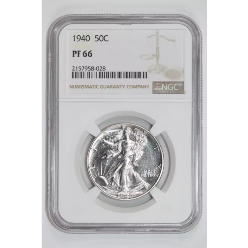 1940 PROOF WALKING LIBERTY HALF DOLLAR NGC PR66 - PQ, WHITE COIN!