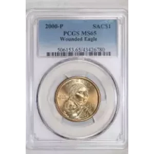 2000-P SAC$1 Wounded Eagle (2)