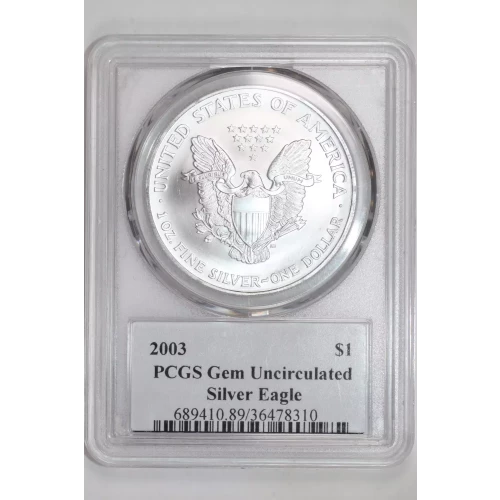 2003 $1 Silver Eagle Mercanti Flag Signature (2)