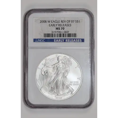 2008 W BURNISHED SILVER EAGLE REV OF 07 EARLY RELEASES (2)