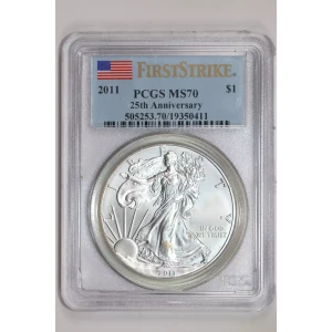 2011 $1 Eagle-25th Anniversary First Strike