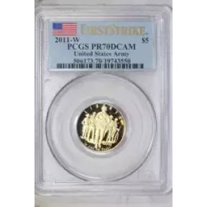 2011-W $5 United States Army First Strike, DCAM