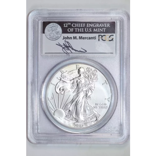 2012-W $1 Burnished Silver Eagle First Strike (2)