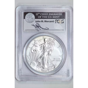 2012-W $1 Burnished Silver Eagle First Strike (2)