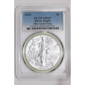 2016 $1 Silver Eagle 30th Anniversary
