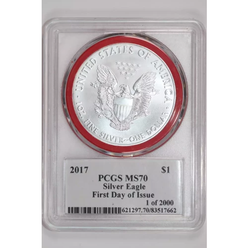 2017 $1 Silver Eagle First Day of Issue 1 of 2000 First Day of Issue (2)