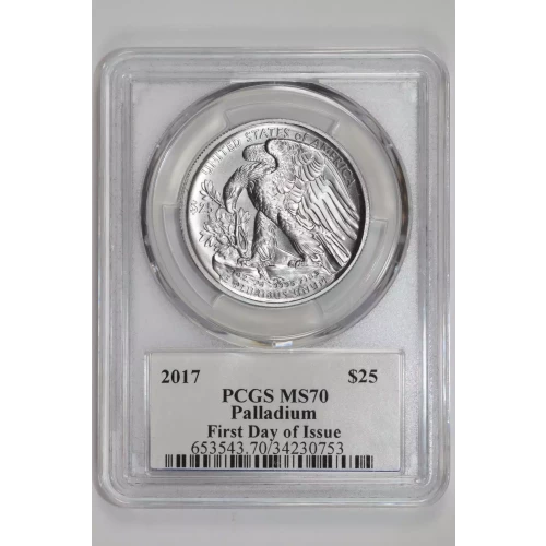 2017 $25 Palladium First Day of Issue Moy Signature