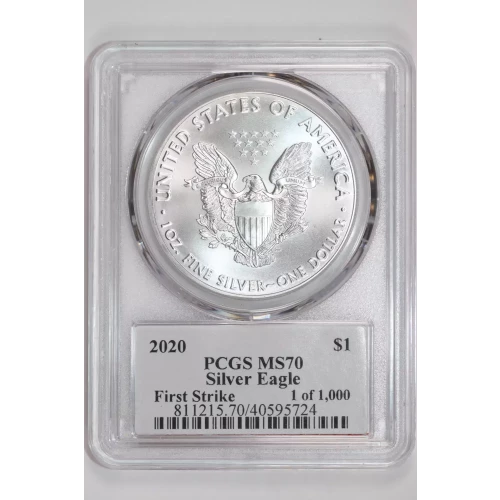 2020 $1 Silver Eagle First Strike Cleveland Arrows 1 of 1000 (2)