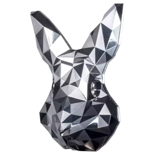 2023 South Korea Lowpoly Lunar Rabbit 2 oz Silver Stackable (2)