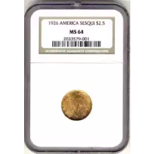 Classic Commemorative Gold - 1926 Sesquicentennial - Gold, $2.5 Dollars (3)