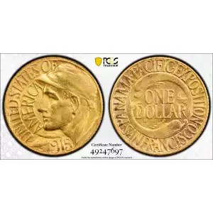 Classic Commemorative Gold--- Panama - Pacific Exposition 1915 -Gold- 1 Dollar (2)