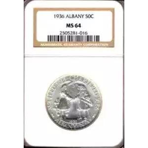 Classic Commemorative Silver--- Albany, New York, Charter 1936 -Silver- 0.5 Dollar (3)