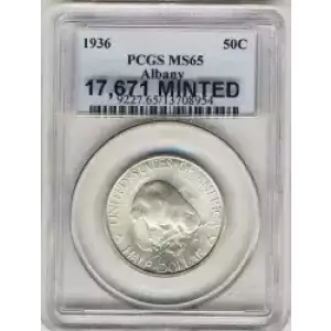 Classic Commemorative Silver--- Albany, New York, Charter 1936 -Silver- 0.5 Dollar (3)