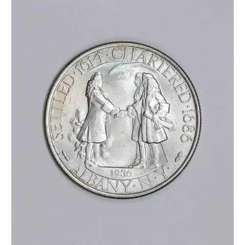 Classic Commemorative Silver--- Albany, New York, Charter 1936 -Silver- 0.5 Dollar (2)