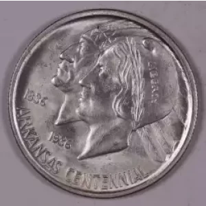 Classic Commemorative Silver--- Arkansas Centennial 1935-1939-Silver- 0.5 Dollar