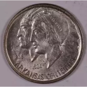 Classic Commemorative Silver--- Arkansas Centennial 1935-1939-Silver- 0.5 Dollar