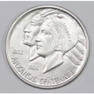 Classic Commemorative Silver--- Arkansas Centennial 1935-1939-Silver- 0.5 Dollar