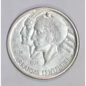 Classic Commemorative Silver--- Arkansas Centennial 1935-1939-Silver- 0.5 Dollar