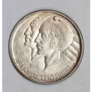 Classic Commemorative Silver--- Arkansas Centennial 1935-1939-Silver- 0.5 Dollar