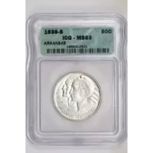 Classic Commemorative Silver--- Arkansas Centennial 1935-1939-Silver- 0.5 Dollar