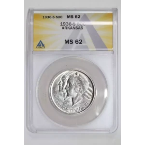 Classic Commemorative Silver--- Arkansas Centennial 1935-1939-Silver- 0.5 Dollar